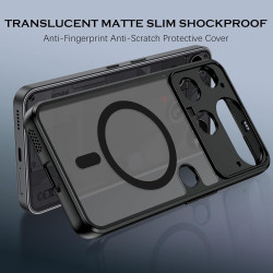 YINLAI Coque pour Nothing Phone 3, Compatible avec MagSafe, Magnétique Etui Translucide Mat Arrière Housse Fine Protection Antic