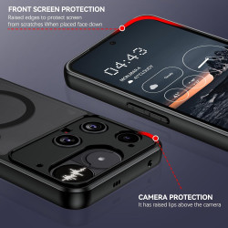 YINLAI Coque pour Nothing Phone 3, Compatible avec MagSafe, Magnétique Etui Translucide Mat Arrière Housse Fine Protection Antic