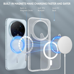 YINLAI Coque pour Honor Magic 8 Pro 5G, Compatible avec MagSafe, Protection Qualité Militaire, Dos Anti Rayures Antichoc Anti-Ja
