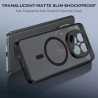 Yinlai coque pour xiaomi rougemi note 14 pro plus, compatible avec magsafe, magnétique etui translucide mat arrière housse fine 