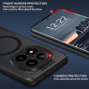 Yinlai coque pour xiaomi rougemi note 14 pro plus, compatible avec magsafe, magnétique etui translucide mat arrière housse fine 