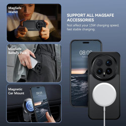 YINLAI Coque pour Honor Magic 8 Pro 5G, Compatible avec MagSafe, Magnétique Etui Translucide Mat Arrière Housse Fine Protection 