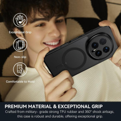 YINLAI Coque pour Honor Magic 8 Pro 5G, Compatible avec MagSafe, Magnétique Etui Translucide Mat Arrière Housse Fine Protection 