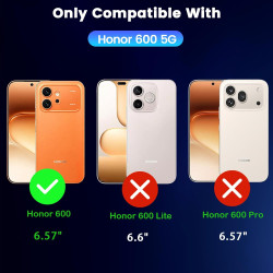 Yohii Coque pour Honor 600 5G avec 2 Verre Trempé,【Protection Caméra】 Protection Militaire Étui Housse Ultra Mince Antichoc Anti