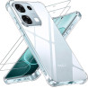 Yohii Coque pour Oppo A6 Pro 5G/4G avec 2 Pièces de Verre Trempé, [Protection de l'Appareil Photo] Housse Antichoc Transparente,