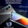 Yohii coque pour xiaomi rougemi a7 pro/poco c81 / c81 pro avec 2 verre trempé, protection caméra antichoc bumper protection avec