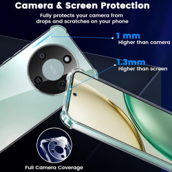 Yohii Coque Transparent TPU pour Honor Magic 8 Lite 5G, [Protection de la caméra] Soft Anti Jaunissement Absorption de Choc et S