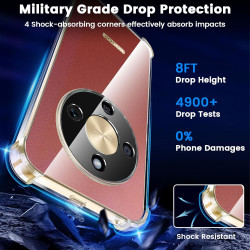Yohii Coque Transparent TPU pour Honor Magic 8 Lite 5G Aver 2 Pièces Verre Trempé, [Protection de la caméra] Soft Anti Jaunissem
