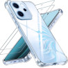 Yohii Coque pour Oppo Reno14 F/Reno 14F/Reno 14 FS avec 2 Pièces Verre Trempé, [Protection Appareil Photo] Housse Antichoc Trans