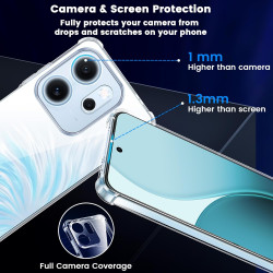 Yohii Coque pour Oppo Reno14 F/Reno 14F/Reno 14 FS avec 2 Pièces Verre Trempé, [Protection Appareil Photo] Housse Antichoc Trans