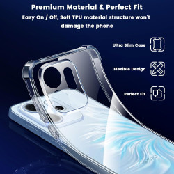 Yohii Coque pour Oppo Reno14 F/Reno 14F/Reno 14 FS avec 2 Pièces Verre Trempé, [Protection Appareil Photo] Housse Antichoc Trans