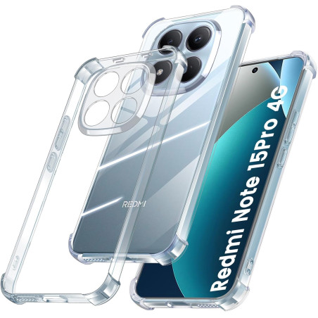 Yohii coque antichoc pour xiaomi rougemi note 15 pro 4g (pas pour 5g) avec protection caméra, protection militaire étui ultra mi