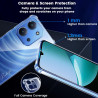 Yohii coque de protection pour xiaomi rougemi 15c 4g/5g / poco c85 crystal - avec 2 pièces de protection blindée en verre blindé