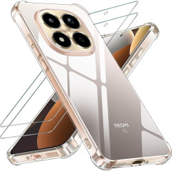 Yohii coque pour xiaomi rougemi note 15 pro 5g (pas pour pro 4g) avec 2 verre trempé,【protection caméra】 protection militaire ét