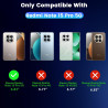 Yohii coque pour xiaomi rougemi note 15 pro 5g (pas pour pro 4g) avec 2 verre trempé,【protection caméra】 protection militaire ét