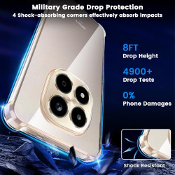 Yohii coque pour xiaomi rougemi note 15 pro 5g (pas pour pro 4g) avec 2 verre trempé,【protection caméra】 protection militaire ét