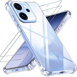 Yohii Coque pour Oppo Reno15 F/Reno 15F/Reno 15 FS avec 2 Pièces de Verre Trempé, [Protection de la Caméra] Housse Antichoc Tran