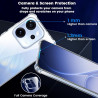 Yohii Coque pour Oppo Reno15 F/Reno 15F/Reno 15 FS avec 2 Pièces de Verre Trempé, [Protection de la Caméra] Housse Antichoc Tran