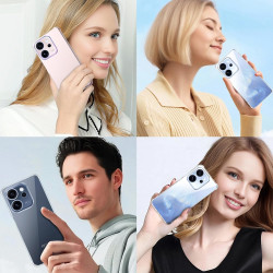 Yohii Coque pour Oppo Reno15 F/Reno 15F/Reno 15 FS avec 2 Pièces de Verre Trempé, [Protection de la Caméra] Housse Antichoc Tran
