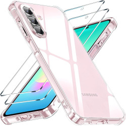 Yohii Coque pour Samsung Galaxy A27 5G avec 2 Verre Trempé, [Protection Caméra] Antichoc Bumper Protection avec Coins Renforcés 
