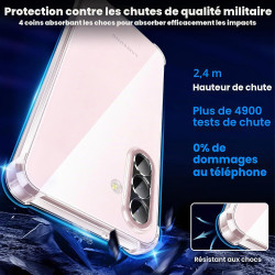 Yohii Coque pour Samsung Galaxy A27 5G avec 2 Verre Trempé, [Protection Caméra] Antichoc Bumper Protection avec Coins Renforcés 