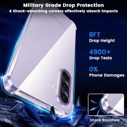 Yohii Coque pour Samsung Galaxy A57 5G avec 2 Verre Trempé,【Protection Caméra】 Protection Militaire Étui Housse Ultra Mince Anti