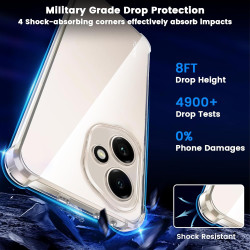 Yohii Coque pour Honor 400 5G avec 2 Verre Trempé,【Protection Caméra】 Protection Militaire Étui Housse Ultra Mince Antichoc Anti