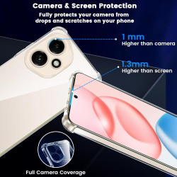 Yohii Coque pour Honor 400 5G avec 2 Verre Trempé,【Protection Caméra】 Protection Militaire Étui Housse Ultra Mince Antichoc Anti