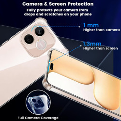 Yohii Coque pour Honor 600 Llite 5G avec 2 Verre Trempé,【Protection Caméra】 Protection Militaire Étui Housse Ultra Mince Anticho