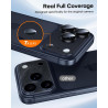 TAURI Lot de 2 Protecteurs d'Objectif de Caméra pour iPhone 17 Pro 6,3", Couverture Complète en Verre Trempé 9H Anneau, Plaque M