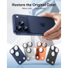 TAURI Lot de 2 Protecteurs d'Objectif de Caméra pour iPhone 17 Pro 6,3", Couverture Complète en Verre Trempé 9H Anneau, Plaque M