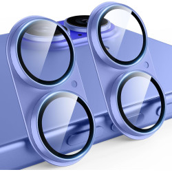 TAURI Lot de 2 Protecteurs d'Objectif de Caméra pour iPhone 16 6,1"/iPhone 16 Plus 6,7", Couverture Complète en Verre Trempé 9H 