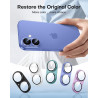 TAURI Lot de 2 Protecteurs d'Objectif de Caméra pour iPhone 16 6,1"/iPhone 16 Plus 6,7", Couverture Complète en Verre Trempé 9H 