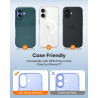 TAURI Lot de 2 Protecteurs d'Objectif de Caméra pour iPhone 17 6,3", Couverture Complète en Verre Trempé 9H Anneau, Plaque Métal