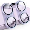 TAURI Lot de 2 Protecteurs d'Objectif de Caméra pour iPhone 17 6,3", Couverture Complète en Verre Trempé 9H Anneau, Plaque Métal