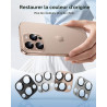 TAURI Lot de 2 Protecteurs d'Objectif de Caméra pour iPhone 16 Pro 6,3"/iPhone 16 Pro Max 6,9", Couverture Complète en Verre Tre
