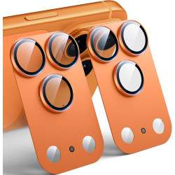 Tauri lot de 2 protecteurs d'objectif de caméra pour iphone 17 pro max 6,9", couverture complète en verre trempé 9h anneau, plaq