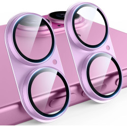 TAURI Lot de 2 Protecteurs d'Objectif de Caméra pour iPhone 16 6,1"/iPhone 16 Plus 6,7", Couverture Complète en Verre Trempé 9H 