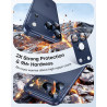 TAURI Lot de 2 Protecteurs d'Objectif de Caméra pour iPhone 17 Pro Max 6,9", Couverture Complète en Verre Trempé 9H Anneau, Plaq