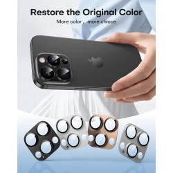 TAURI Lot de 2 Protecteurs d'Objectif de Caméra pour iPhone 16 Pro 6,3"/iPhone 16 Pro Max 6,9", Couverture Complète en Verre Tre