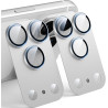 TAURI Lot de 2 Protecteurs d'Objectif de Caméra pour iPhone 17 Pro 6,3", Couverture Complète en Verre Trempé 9H Anneau, Plaque M