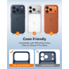 TAURI Lot de 2 Protecteurs d'Objectif de Caméra pour iPhone 17 Pro Max 6,9", Couverture Complète en Verre Trempé 9H Anneau, Plaq