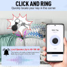 Smart traceur tag, smart traceur gps android lot de 4, fonctionne avec app android localiser,traceur localisateur d’objets bleut