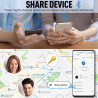 Smart traceur tag, smart traceur gps android lot de 4, fonctionne avec app android localiser,traceur localisateur d’objets bleut