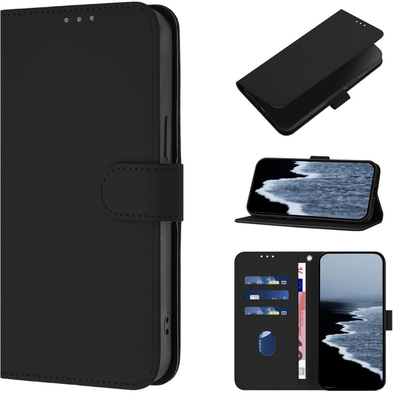 Coque pour Google Pixel 9a, Etui Protection Housse en Cuir PU [Fentes pour Cartes] Coque Magnétique, Antichoc Étui Portefeuille 
