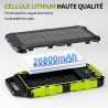 Batterie Externe Solaire 26800mAh PD 22,5W Chargeur Solaire avec 2 Ports USB et Une Entrée USB-C Charge Rapide Batterie Solaire 