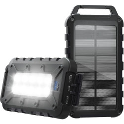 Batterie Externe Solaire 10000mAh PD 22,5W Chargeur Solaire avec 2 Ports USB et Une Entrée USB-C Charge Rapide Batterie Solaire 