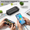 Batterie Externe Solaire 10000mAh PD 22,5W Chargeur Solaire avec 2 Ports USB et Une Entrée USB-C Charge Rapide Batterie Solaire 