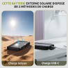 Batterie Externe Solaire 10000mAh PD 22,5W Chargeur Solaire avec 2 Ports USB et Une Entrée USB-C Charge Rapide Batterie Solaire 