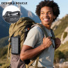 Batterie Externe Solaire 10000mAh PD 22,5W Chargeur Solaire avec 2 Ports USB et Une Entrée USB-C Charge Rapide Batterie Solaire 